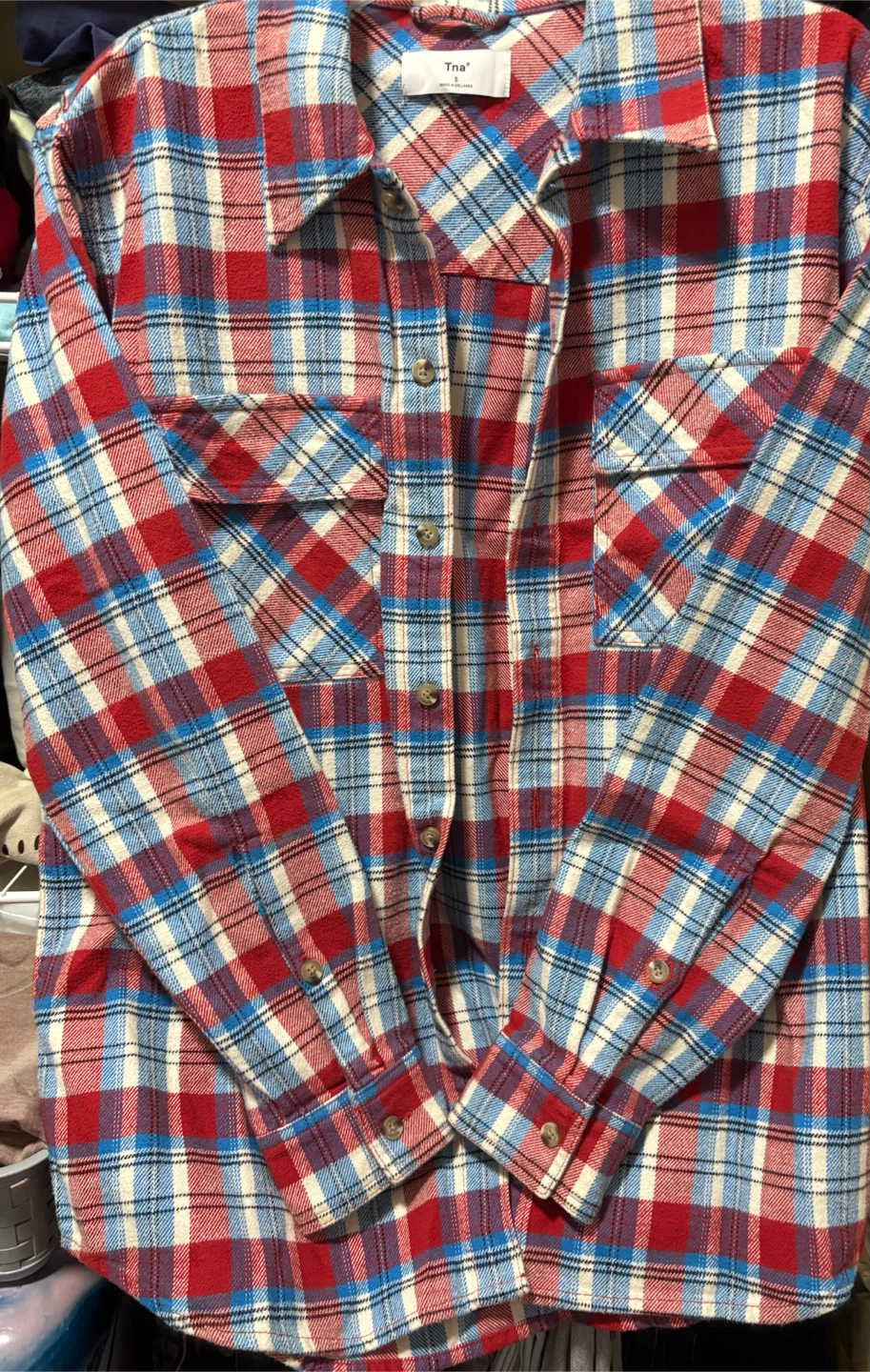Tna Plaid Flannel Shirt