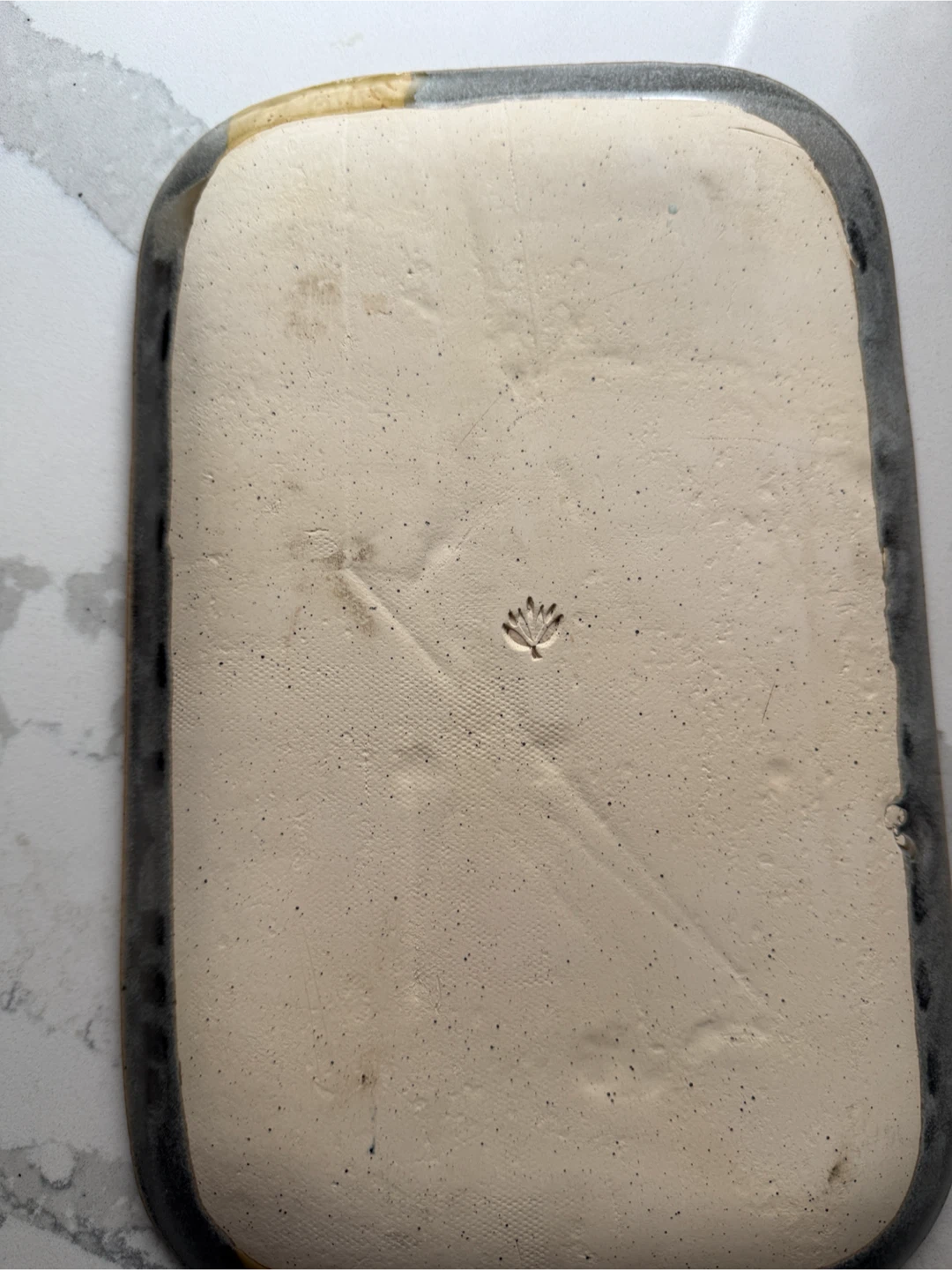 Rectangular Ceramic Tray with Wheat Design - photo 2