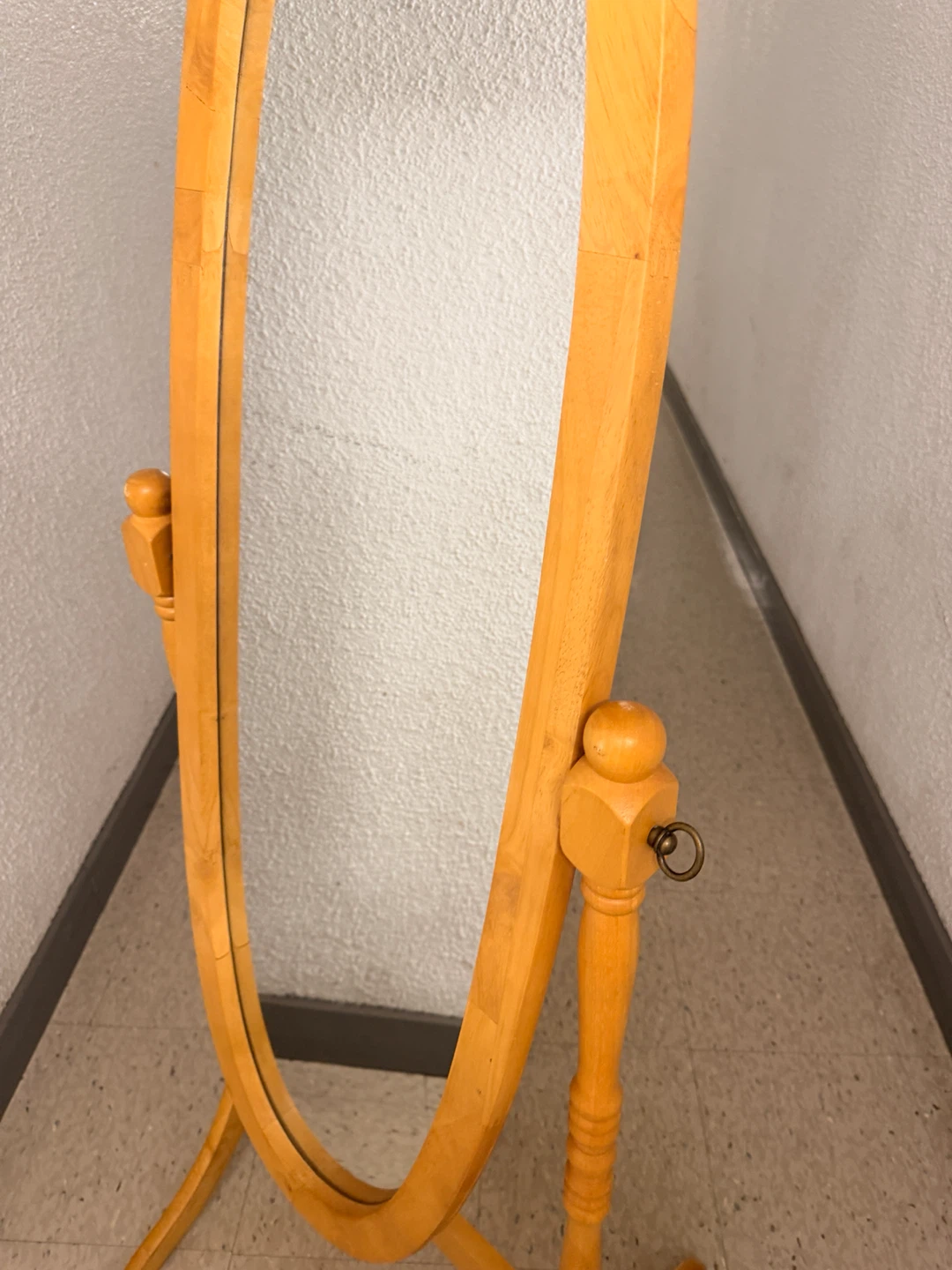 Wooden Oval Full Length Mirror - photo 4