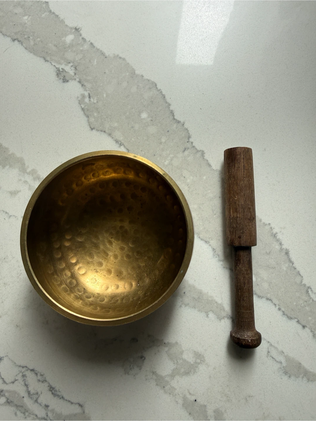 Tibetan Brass Singing Bowl with Mallet - photo 4
