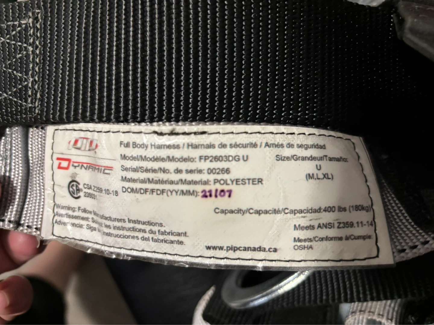 New!!!! Dynamic Safety International Full Body Harness - photo 4