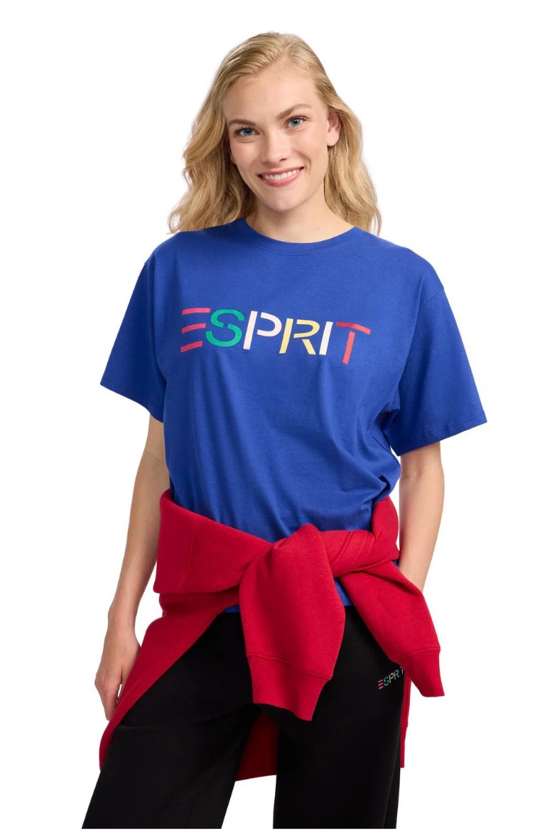 ESPRIT Women's Logo Crewneck Tshirt, Retro 80s - Size Medium - photo 3