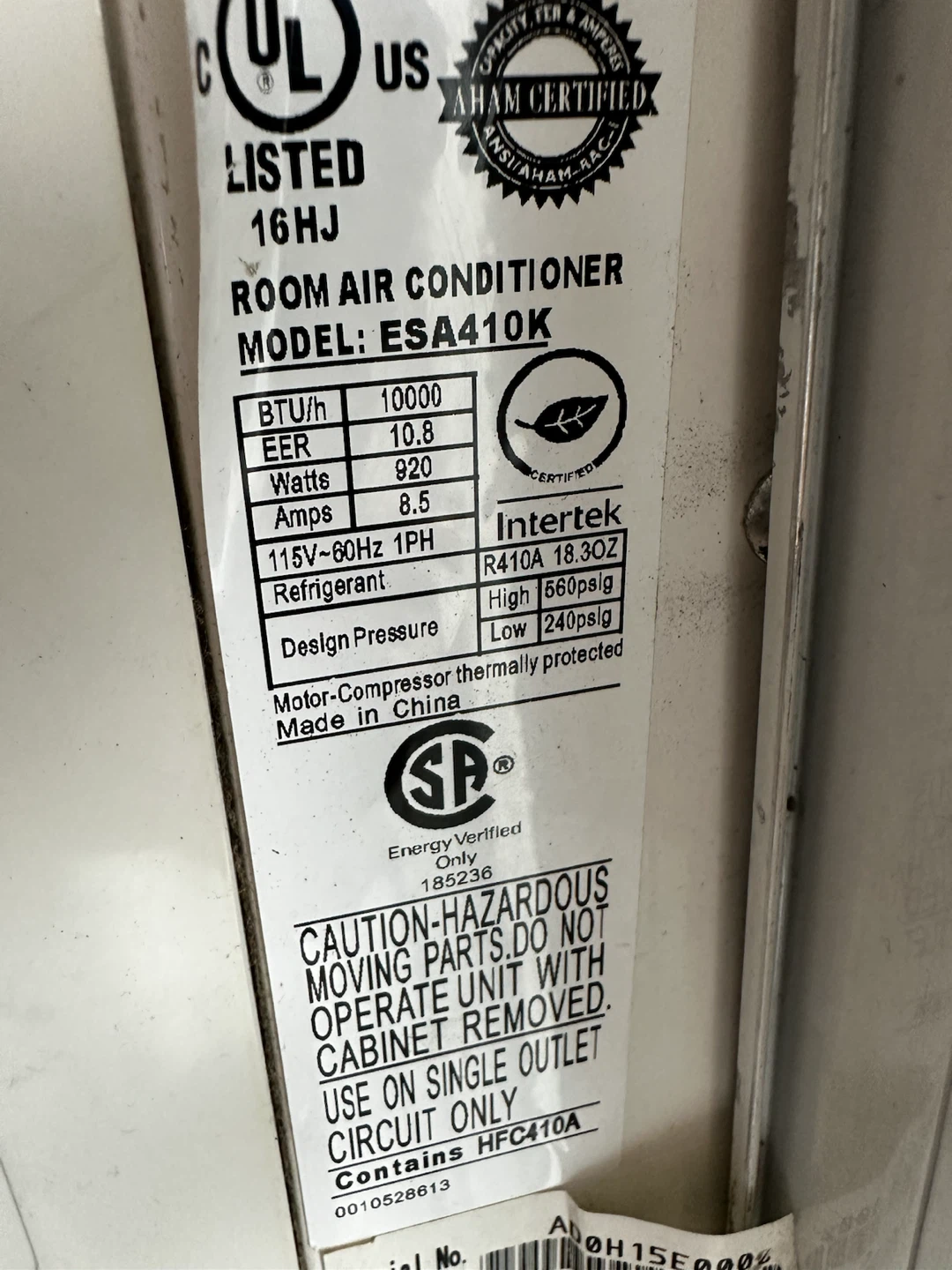 Haier Room Air Conditioner 10000btu - photo 2