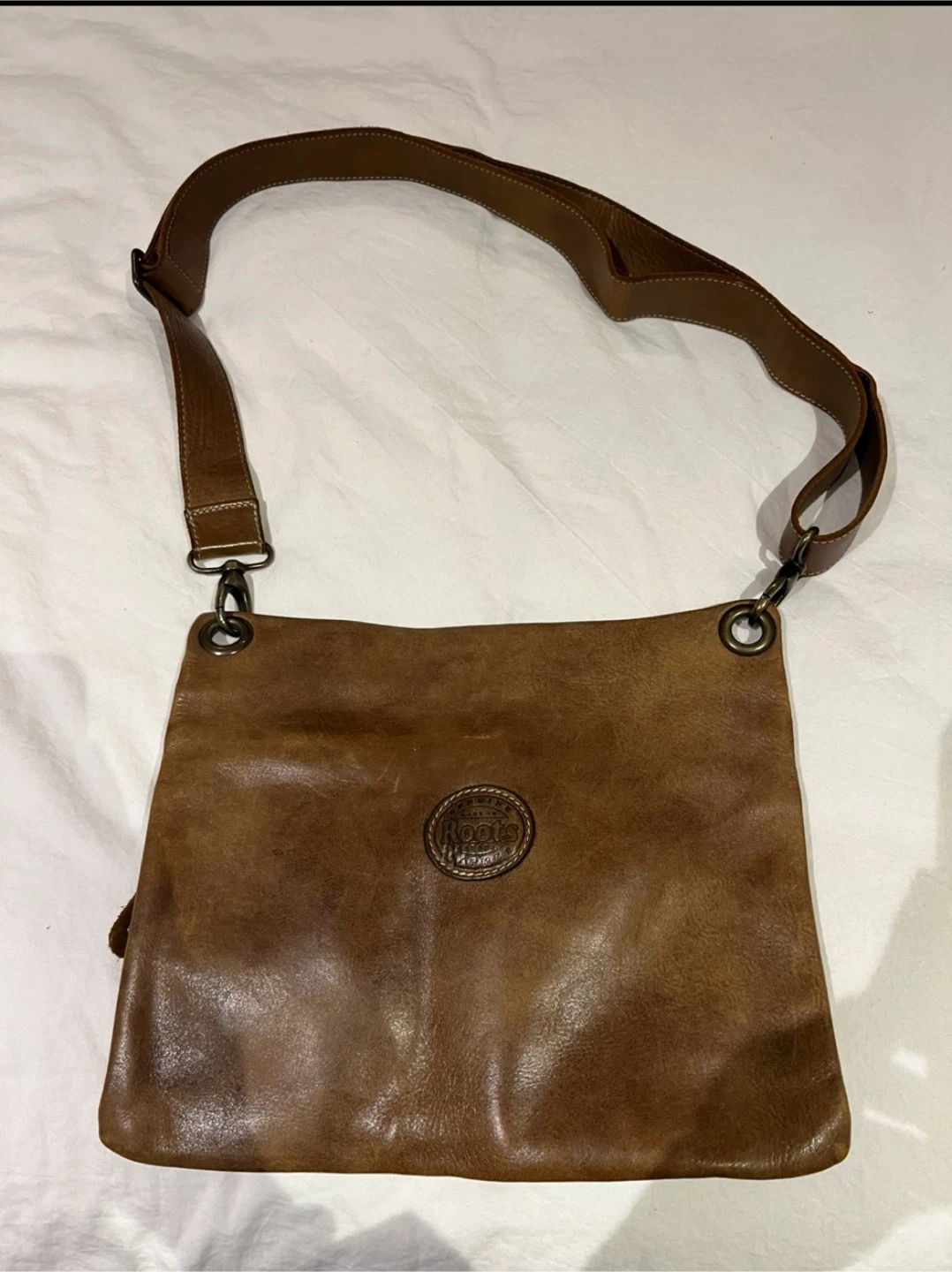 Roots Leather Crossbody Bag - Brown - photo 2