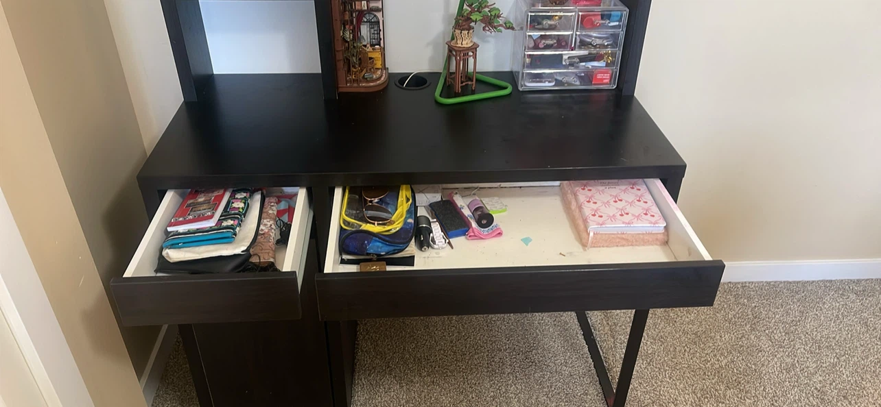 IKEA MICKE Desk with Add-on Unit - photo 3