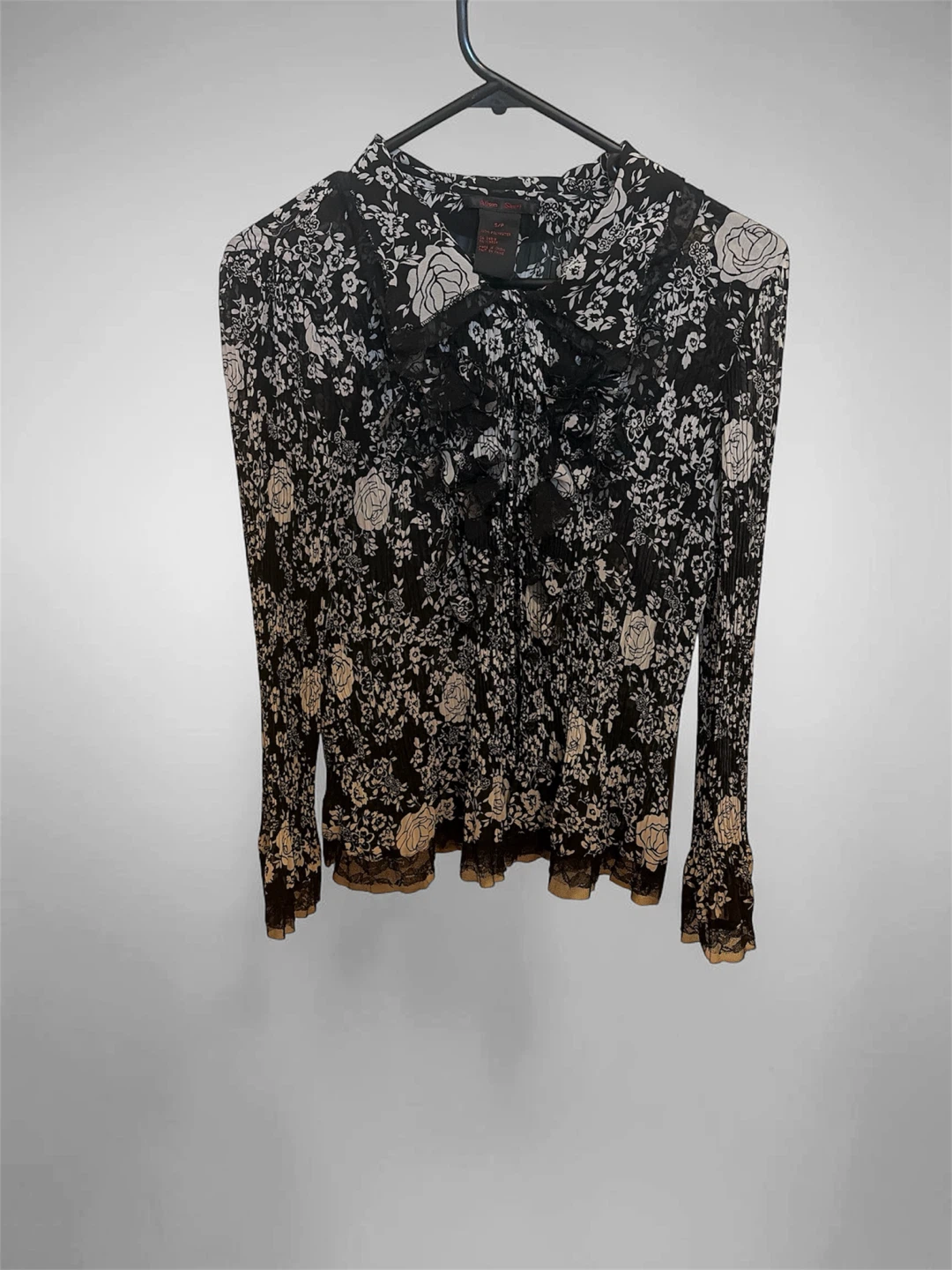 Alice and Olivia Floral Ruffle Blouse