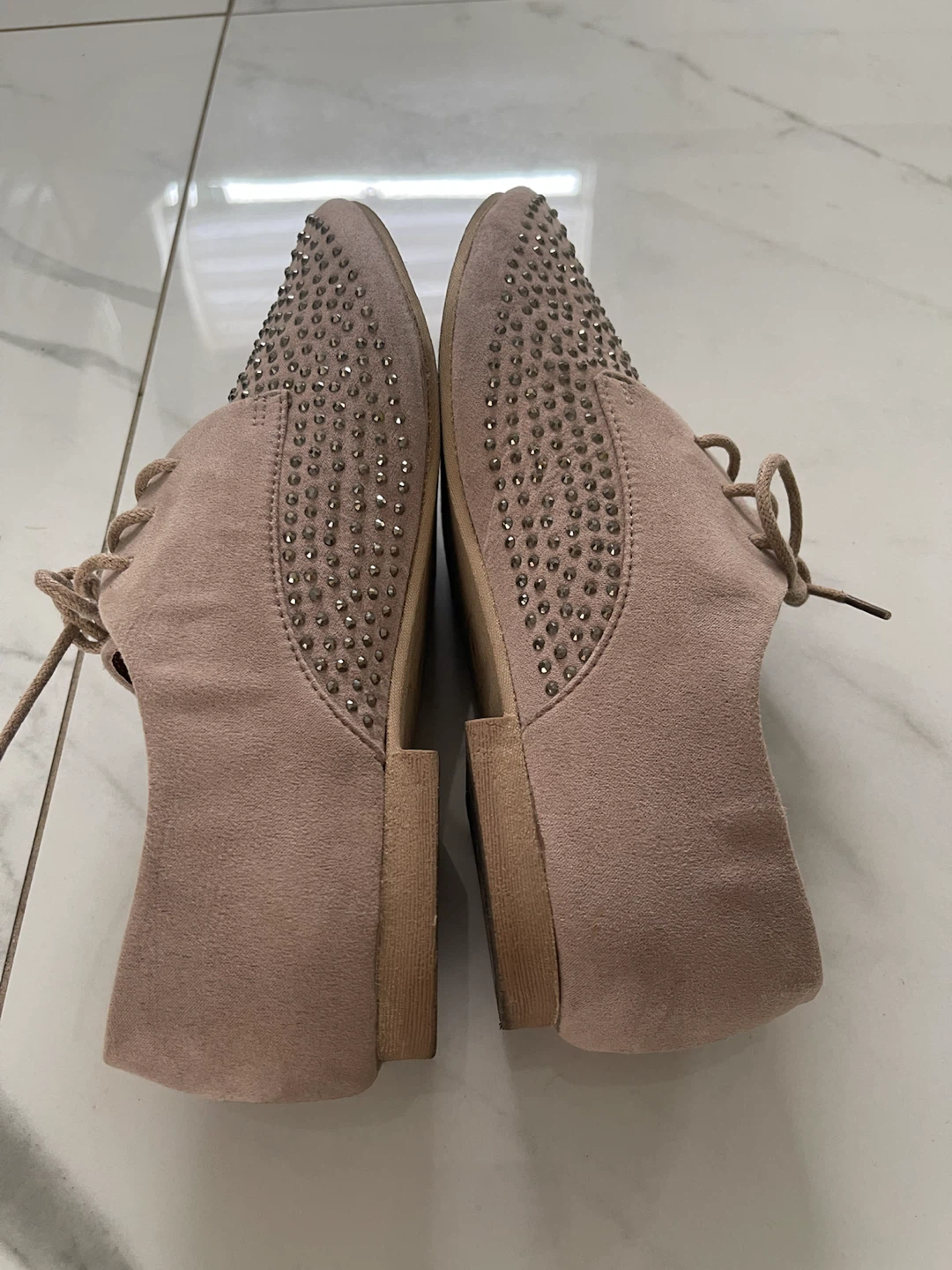 Women's Pink Studded Oxfords Size 7