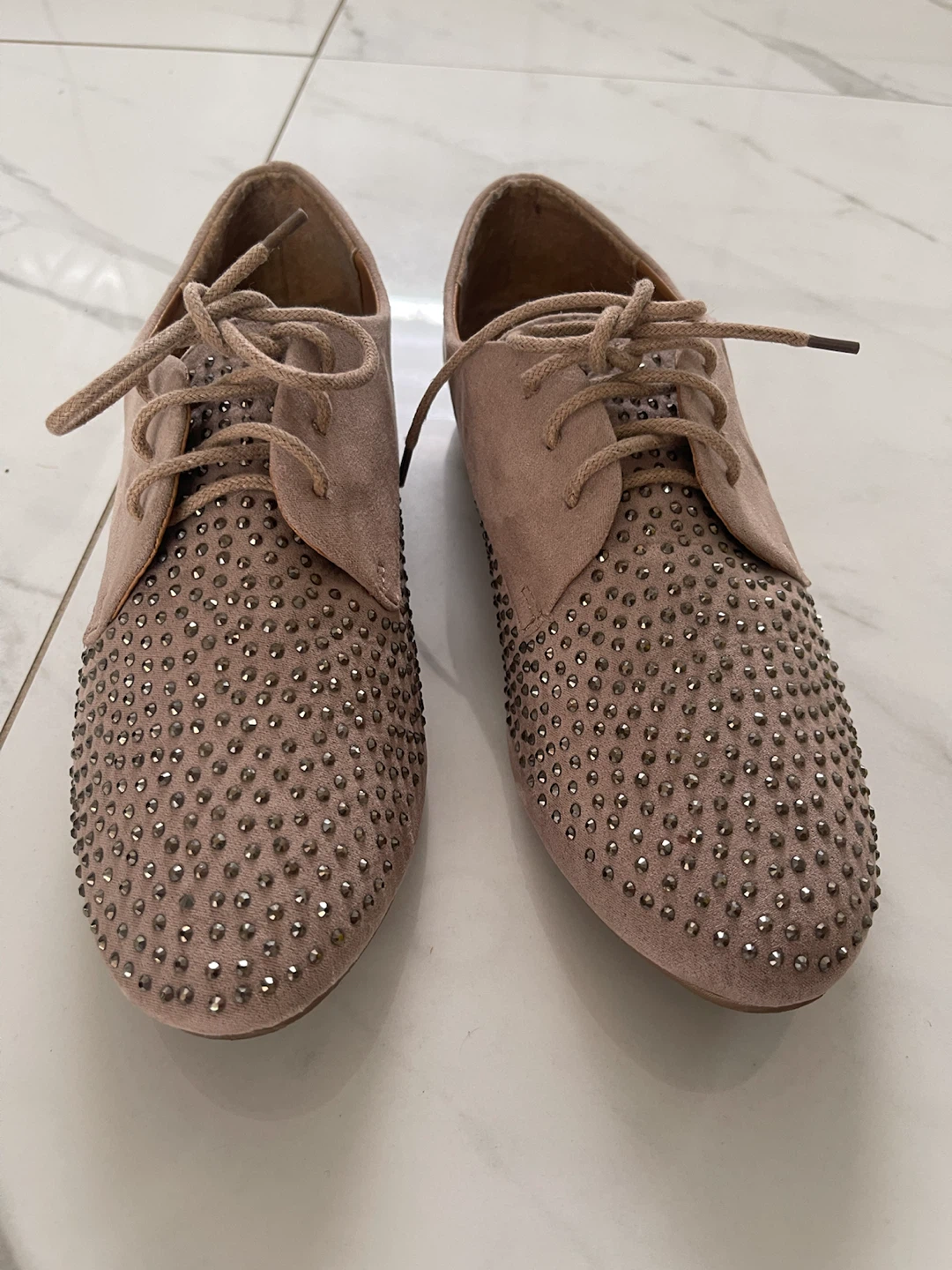 Women's Pink Studded Oxfords Size 7 - photo 3