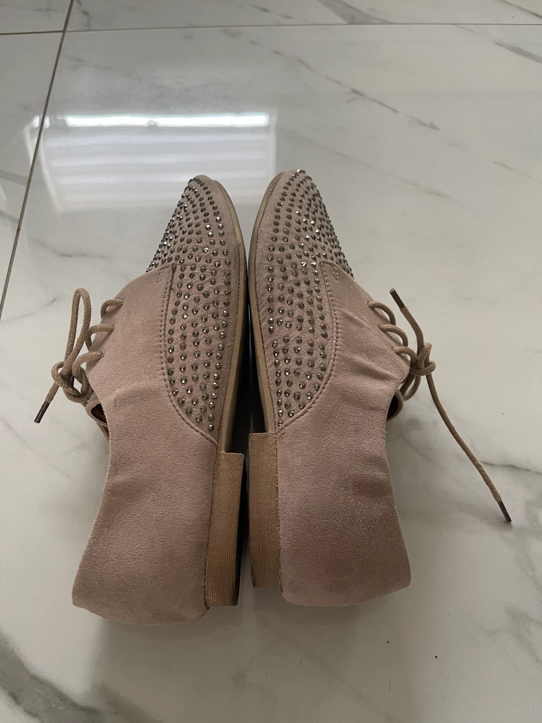 Women's Pink Studded Oxfords Size 7 - photo 4