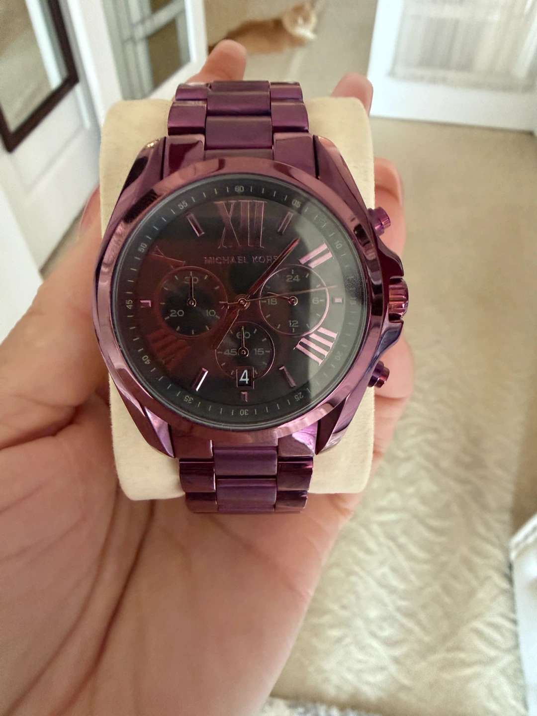 Michael Kors Purple Chronograph Watch