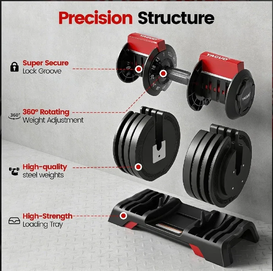 YAGUD Adjustable Dumbbell Set - photo 2