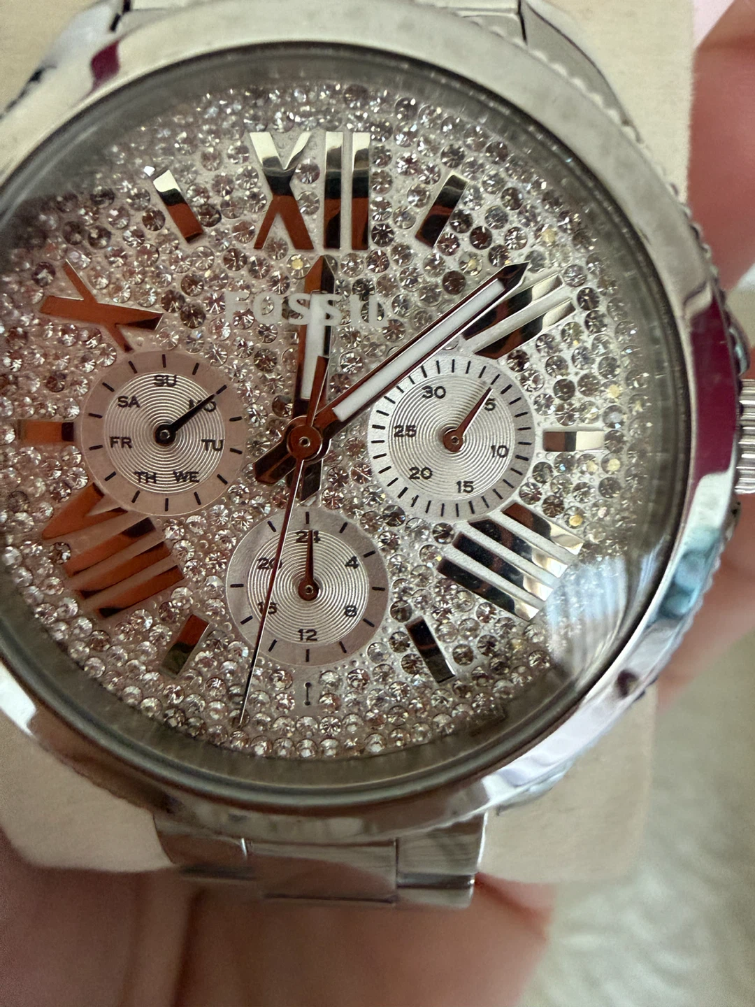 Fossil Women's Watch - Silver Tone Chronograph - photo 2