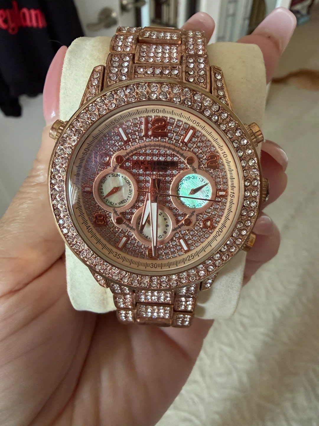 AKRIBOS XXIV Rose Gold Bling Watch - photo 3