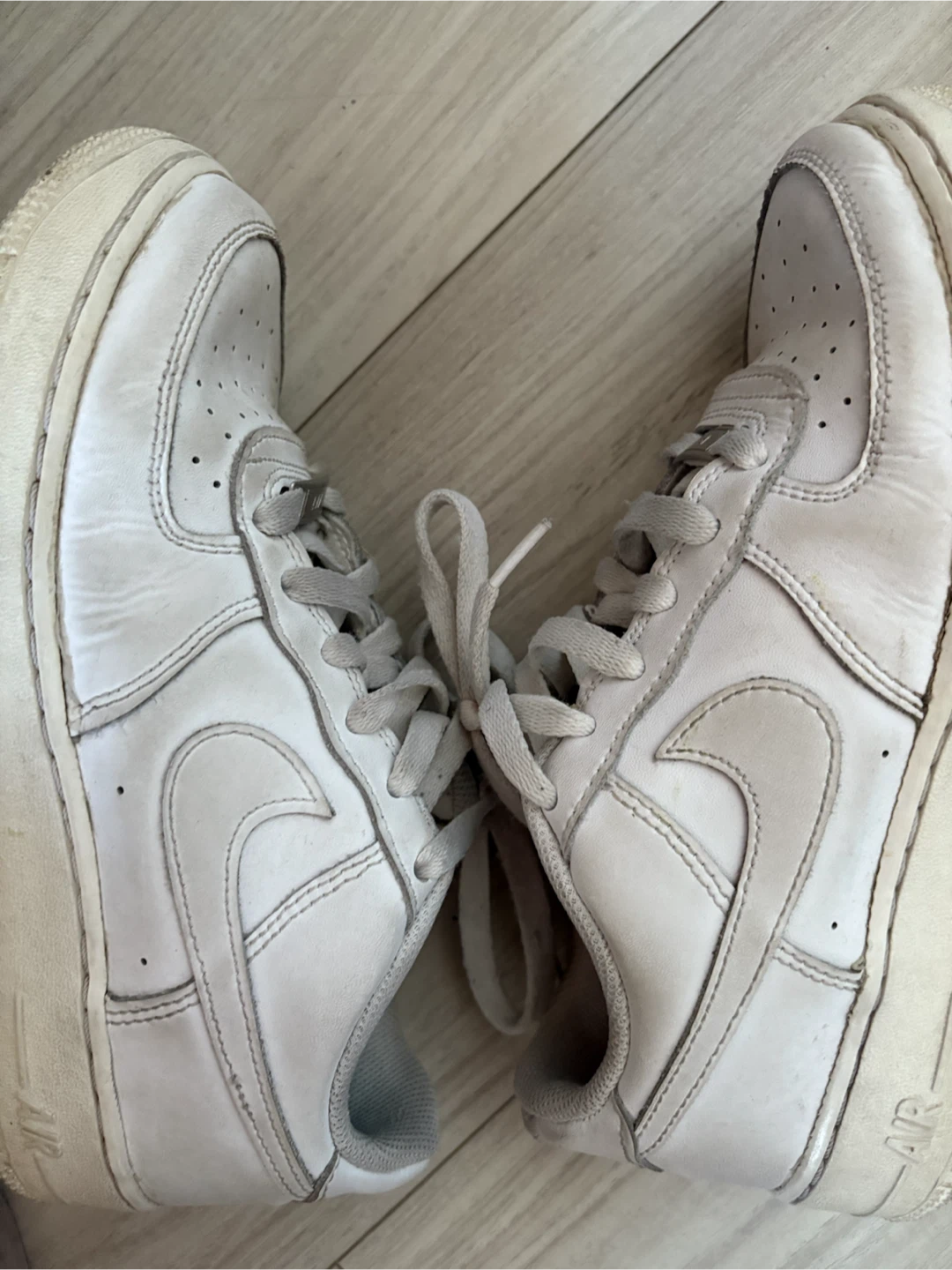 Nike Air Force 1 White Leather Sneakers