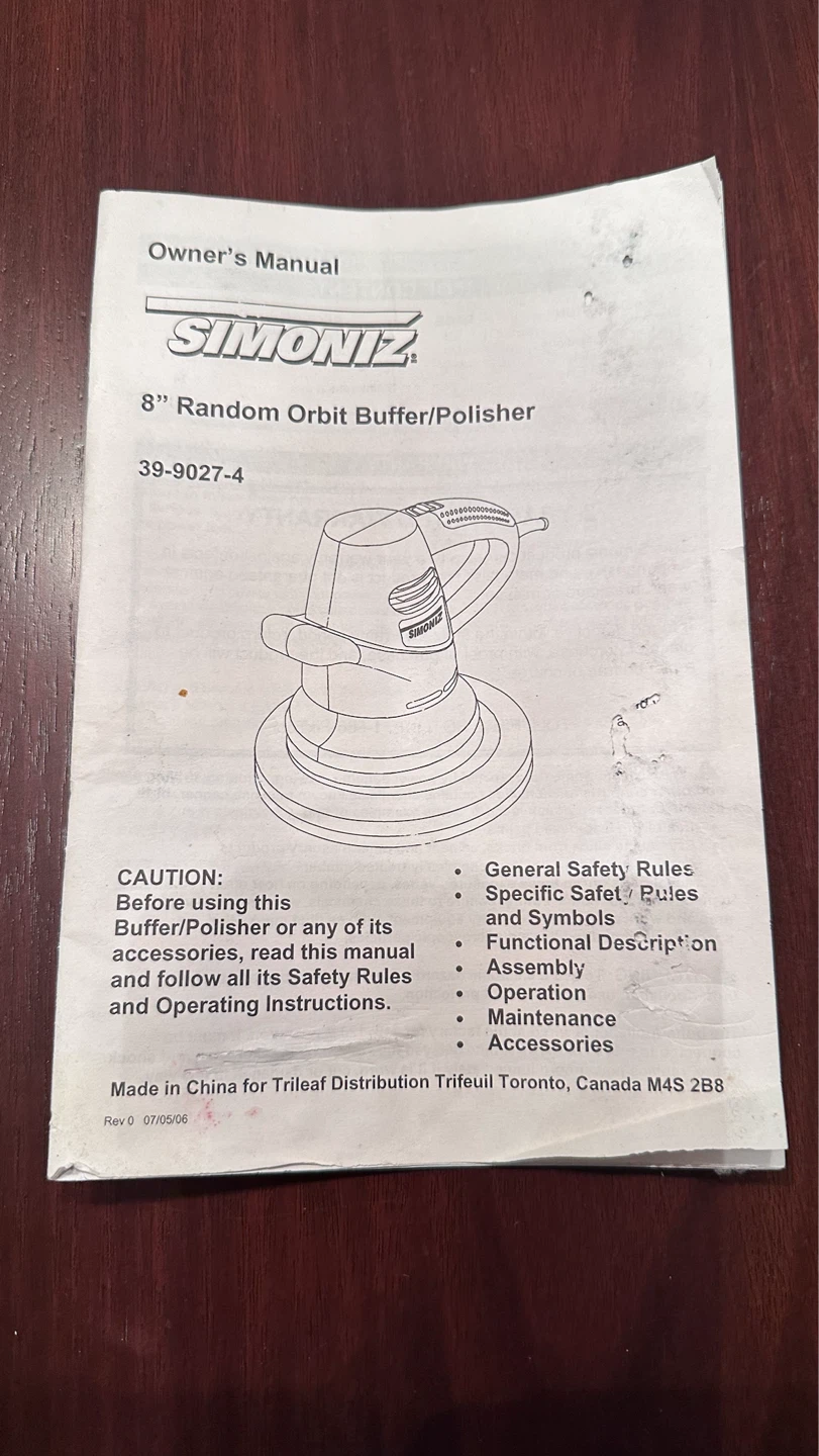 Simoniz Corded Random Orbital Buffer/Polisher for Auto - photo 3