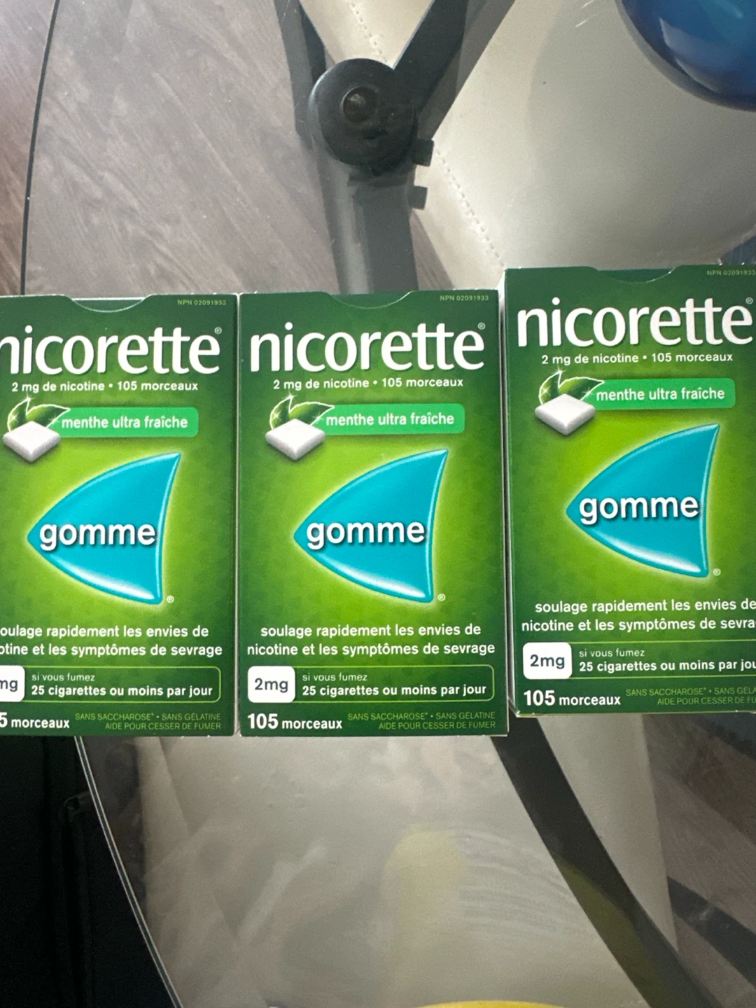 Nicorette 2mg Gum, Fresh Mint, 3 x 105 Pieces