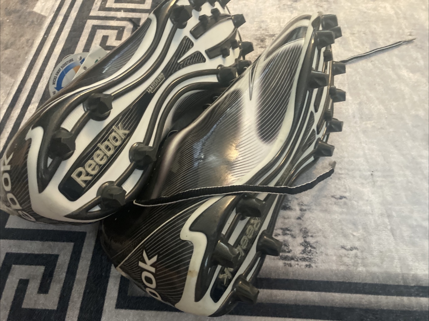 Reebok Football Cleats - Black and White - photo 3