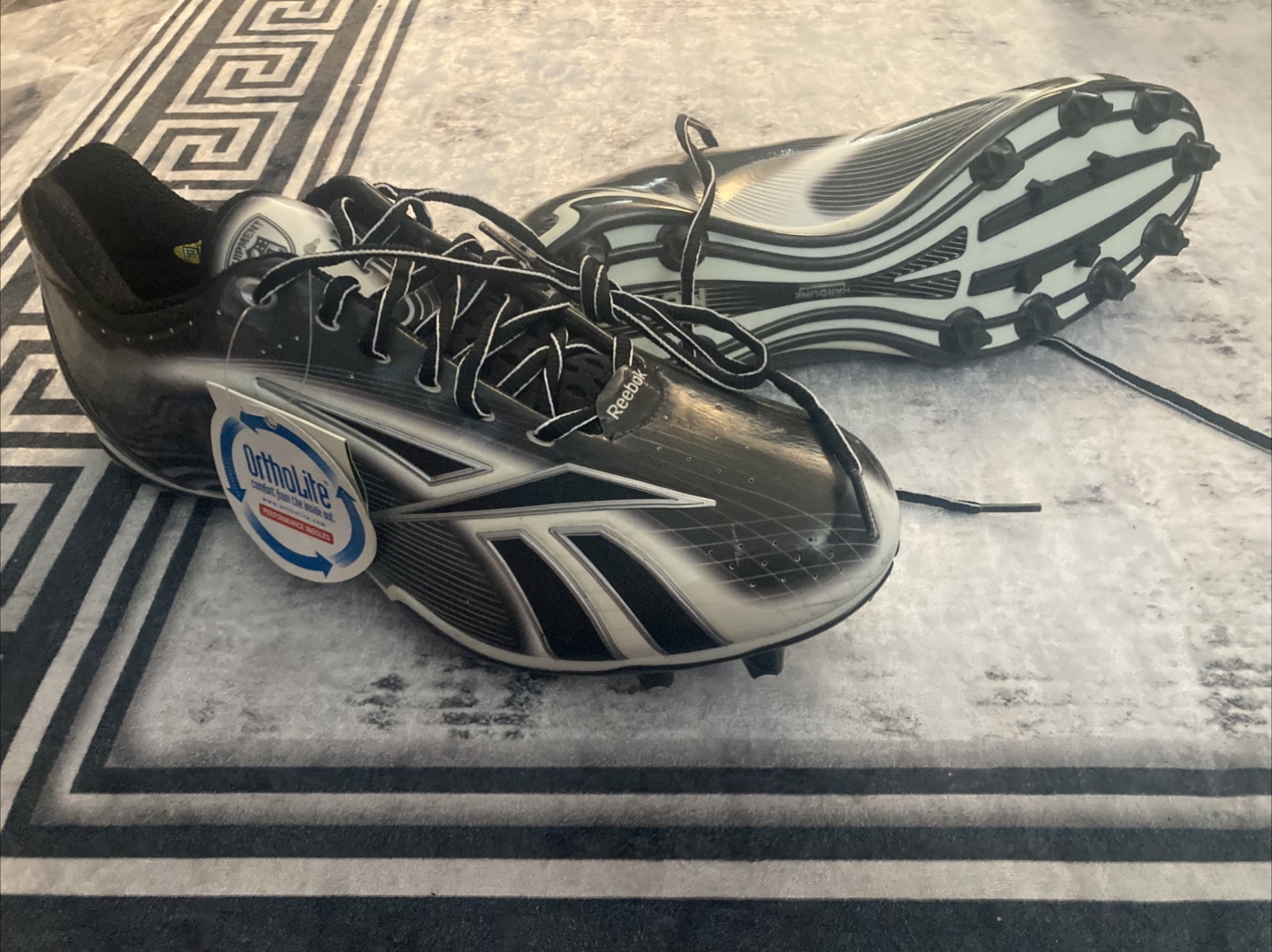 Reebok Football Cleats - Black and White