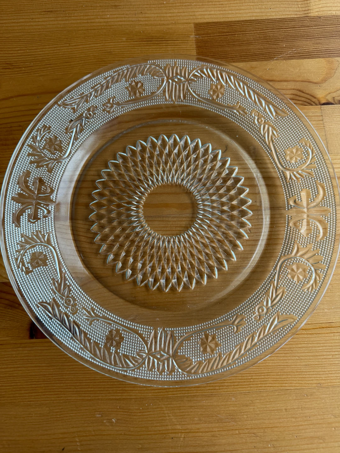 Clear Glass Decorative Plate