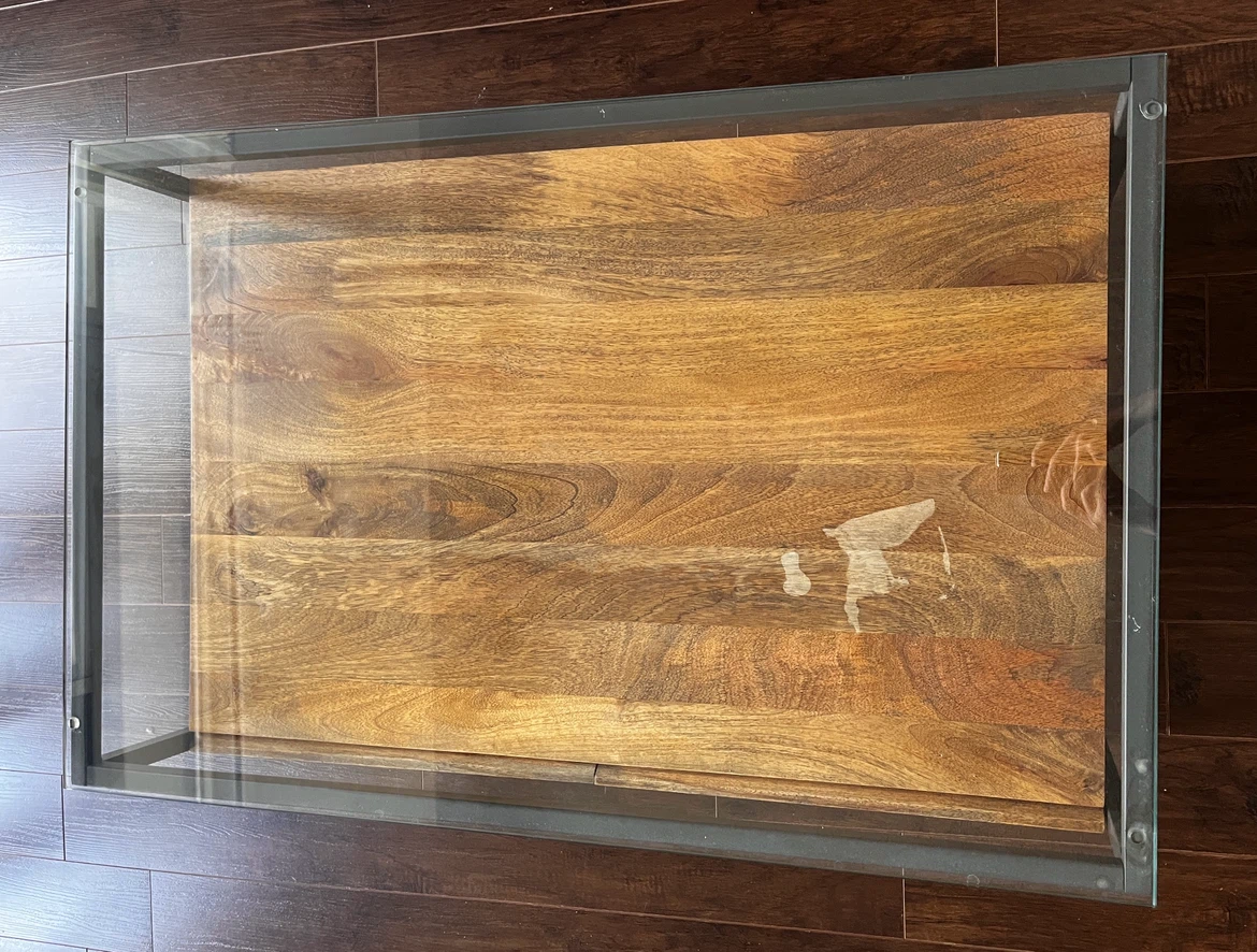 Coffee Table with Drawers and Glass Top - photo 3