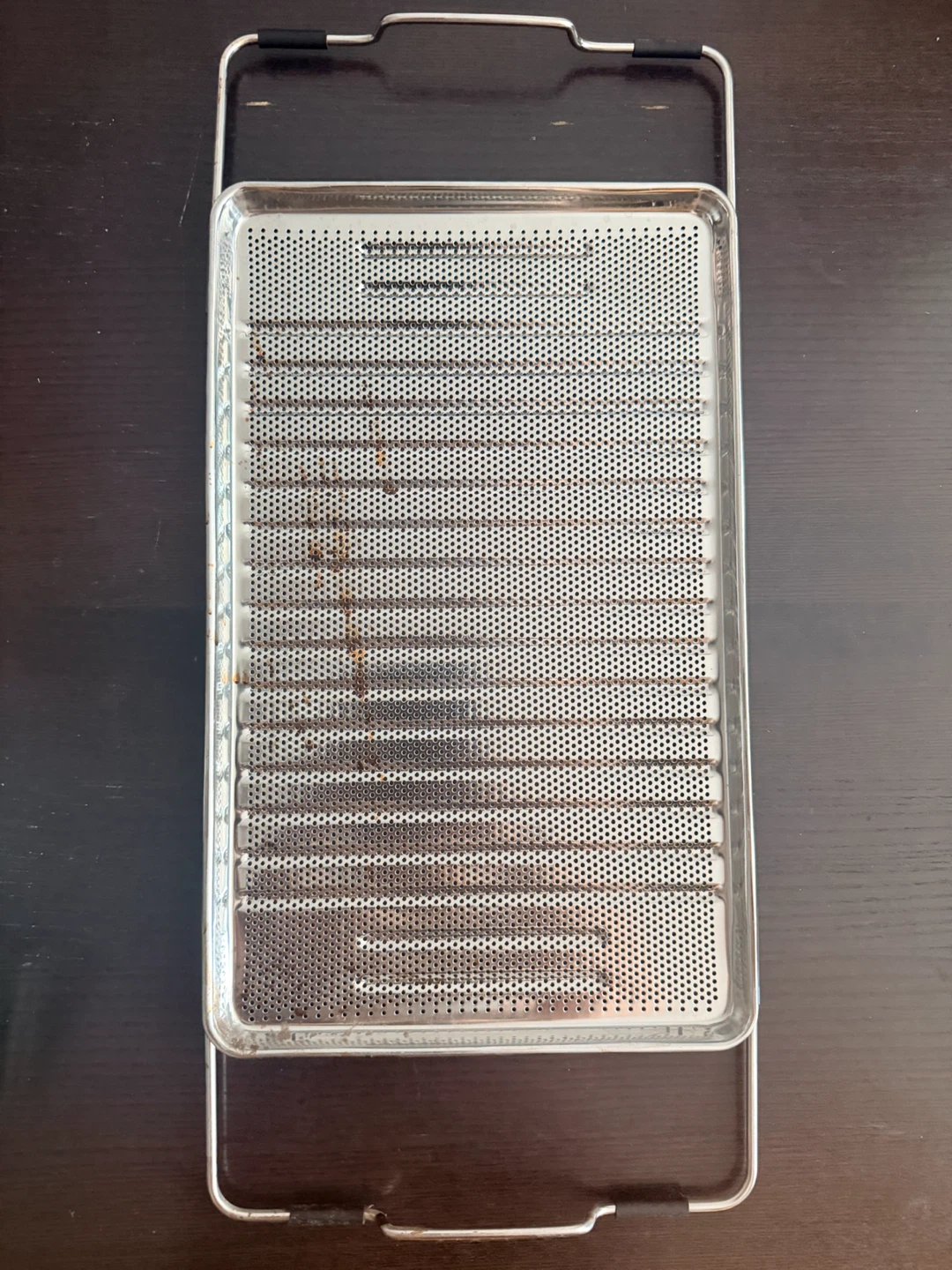 Stainless Steel Perforated Over the Sink Colander Pan