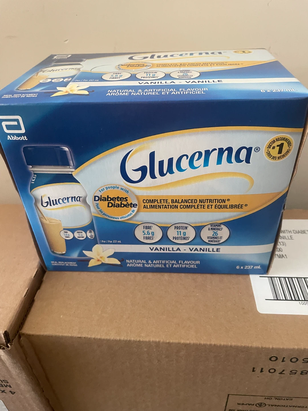 Glucerna Vanilla Meal Replacement Shakes (6x 237ml)
