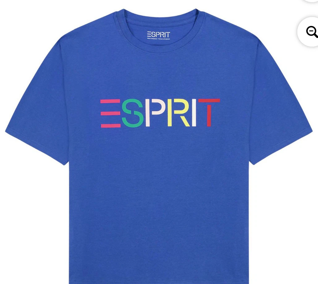 ESPRIT Women's Logo Crewneck Tshirt, Retro 80s - Size Large