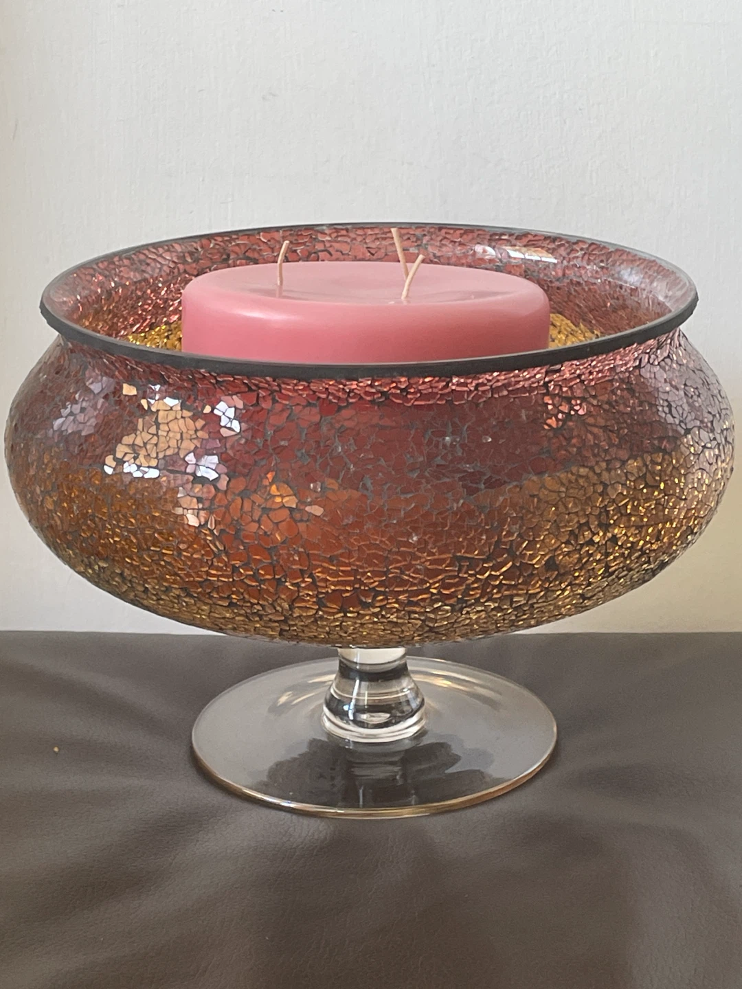Mosaic Glass Pedestal Bowl - photo 4