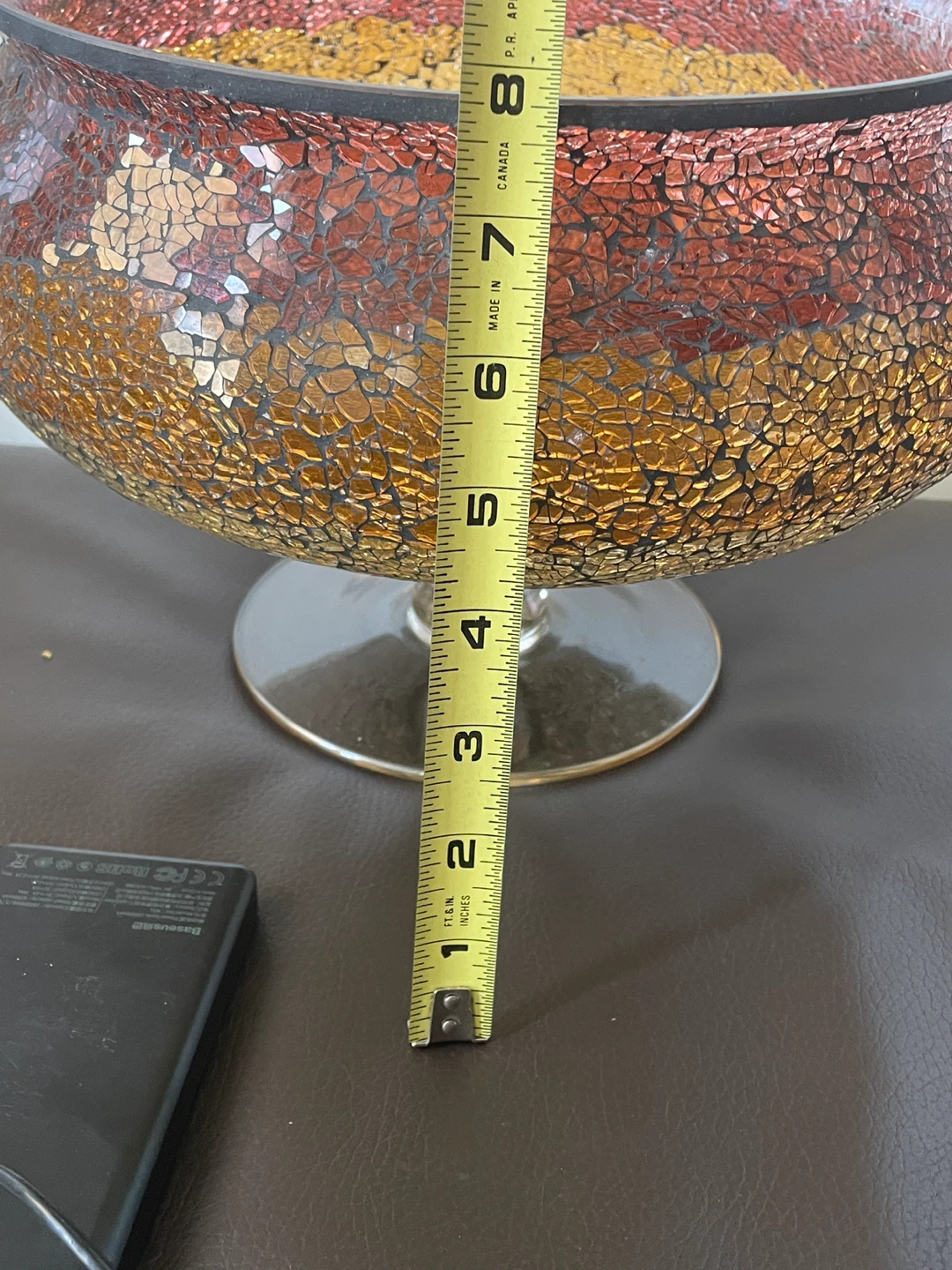 Mosaic Glass Pedestal Bowl - photo 5
