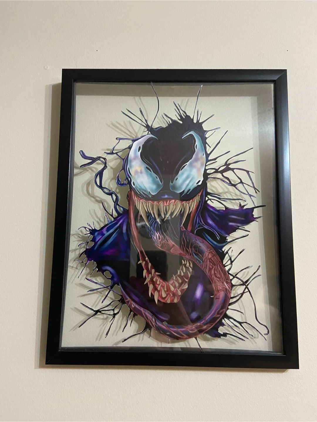 Framed Spiderman & Venom Comic Art - photo 2