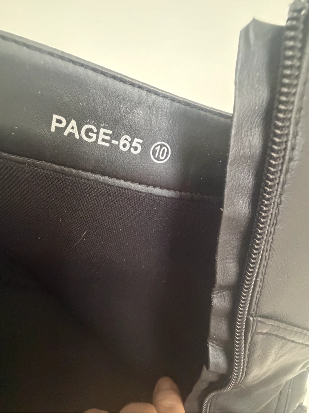 Black Page-65 Knee-High Boots Size 10 - photo 5