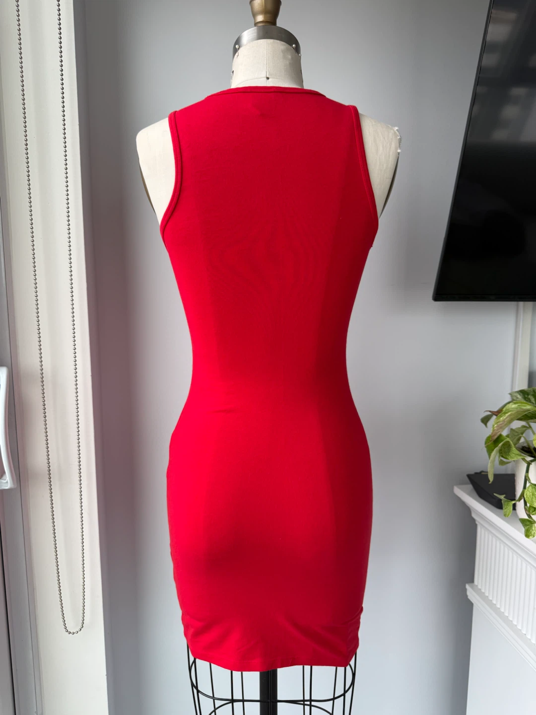 Aritzia Tna Red Sleeveless Bodycon Dress XXS - photo 3