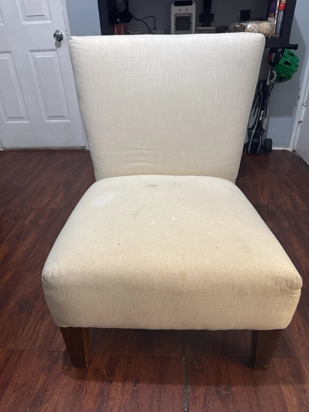 Cream Upholstered Accent Chair