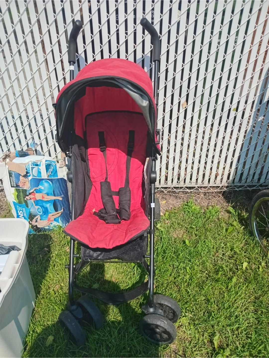 Red Baby Stroller