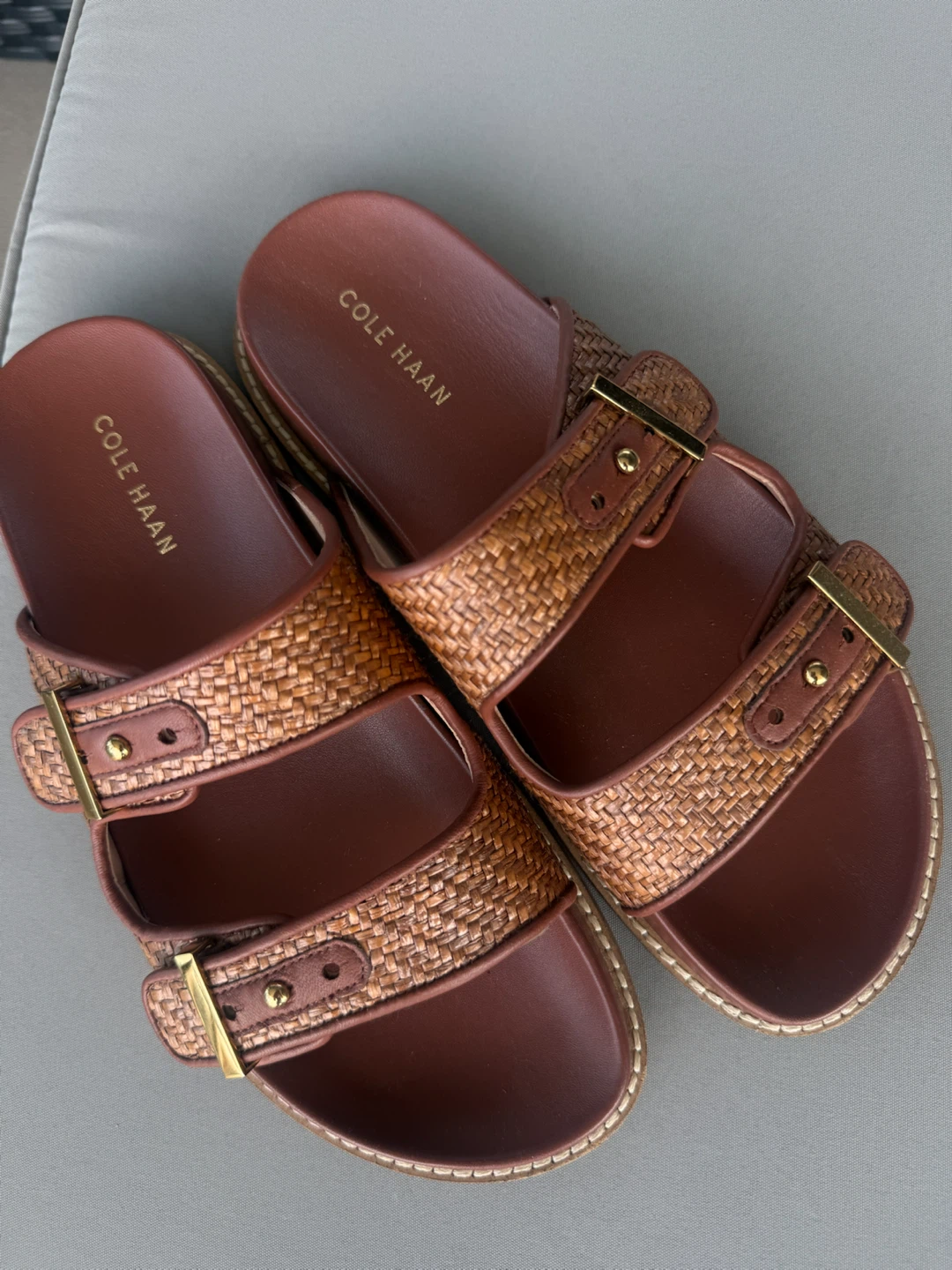 Cole Haan Woven Strap Leather Sandals