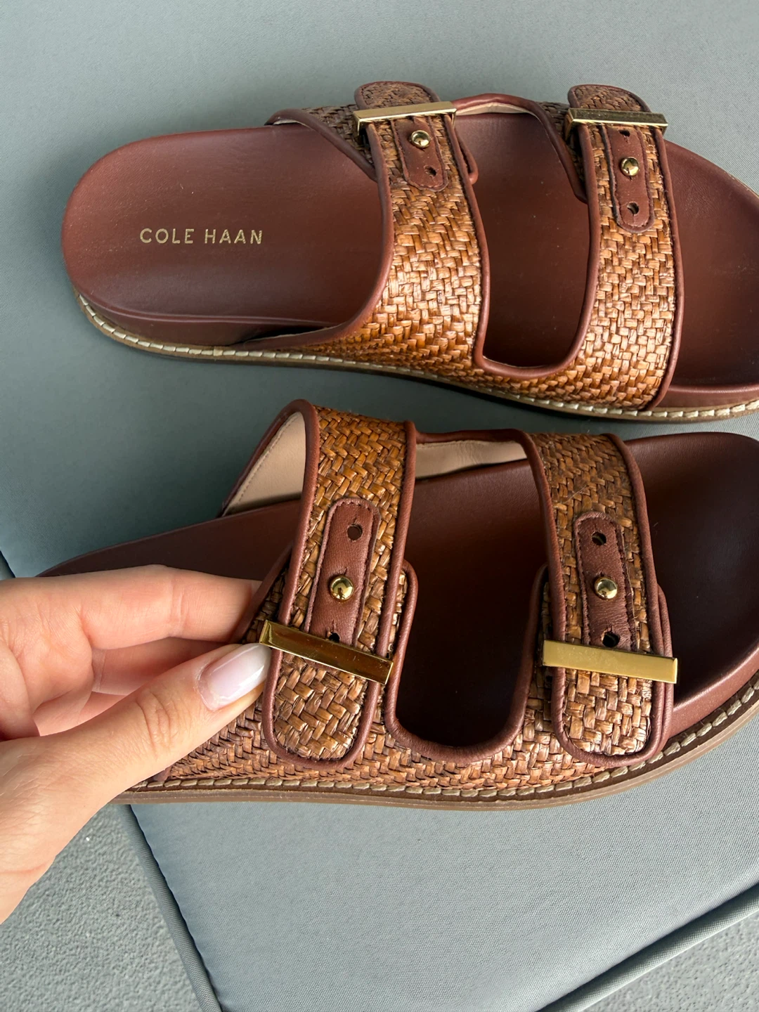 Cole Haan Woven Strap Leather Sandals - photo 2