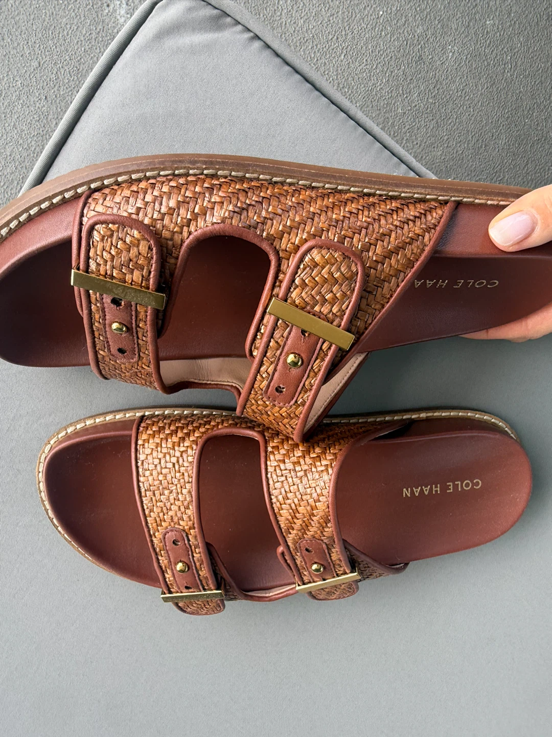 Cole Haan Woven Strap Leather Sandals - photo 3