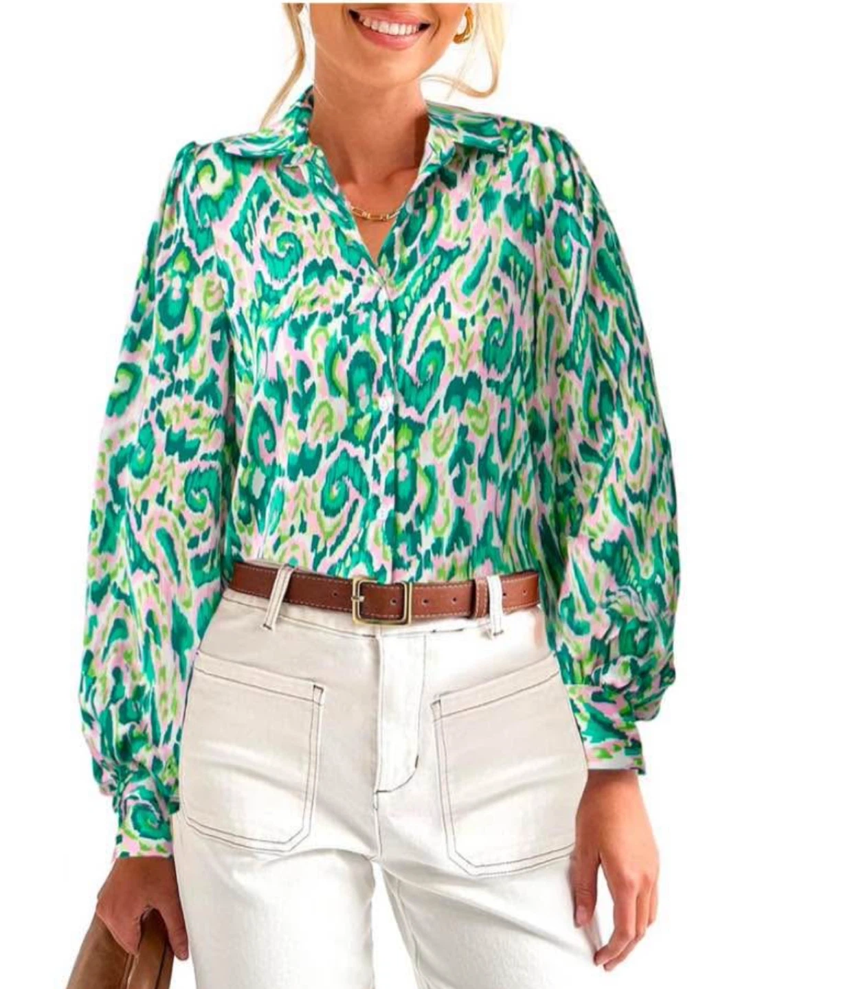 Set of co-operate wear Wide leg pant-L and blouse -XL - photo 2