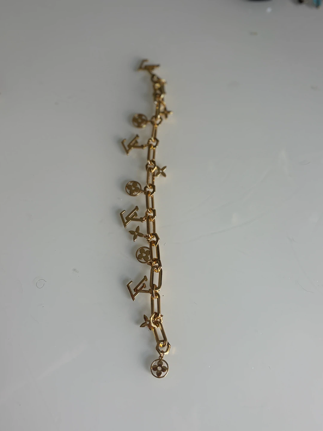 18k plated gold charm Bracelet - photo 4