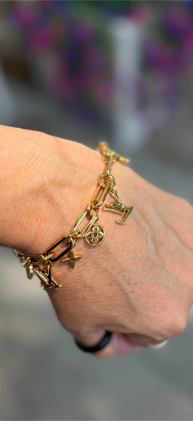 18k plated gold charm Bracelet - photo 5