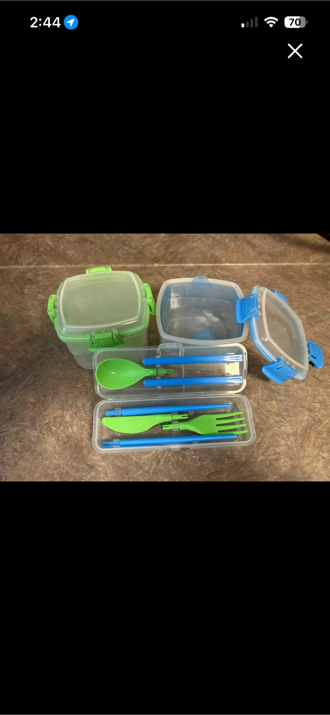 SISTEMA snack box and reusable cutlery lot