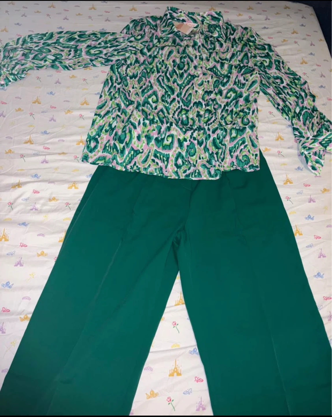 Set of co-operate wear Wide leg pant-L and blouse -XL - photo 5
