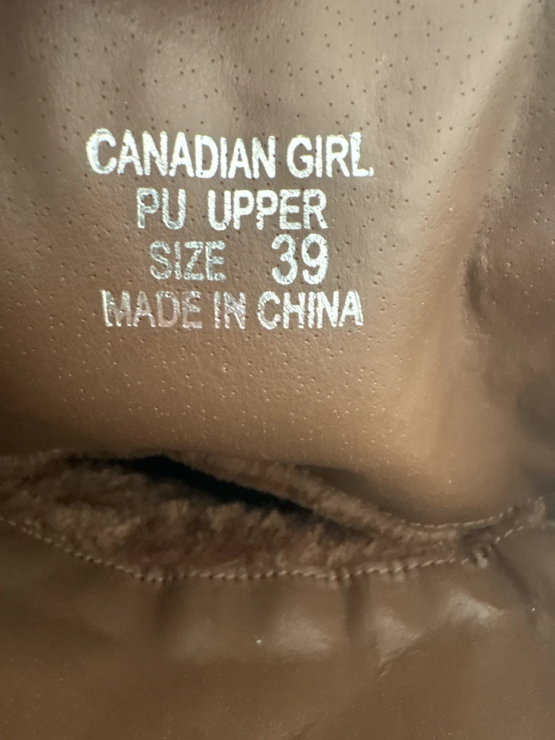 Canadian Girl Brown Faux Leather Slouch Boots - Size 39 - photo 3