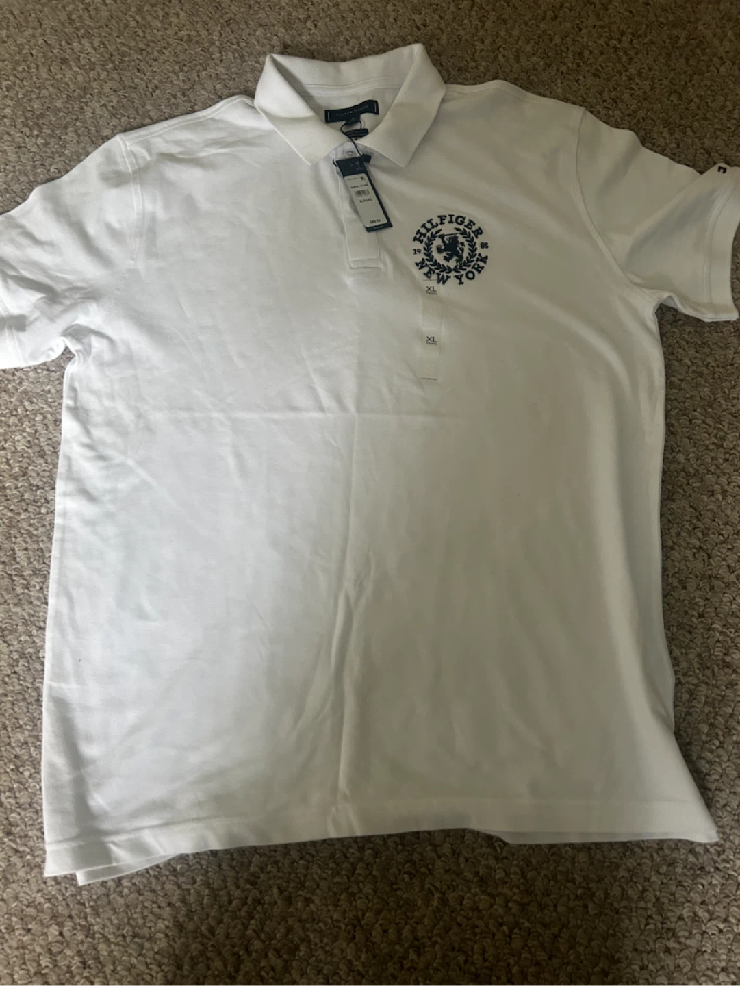 NWT Tommy Hilfiger Polo Shirt White Mens XL