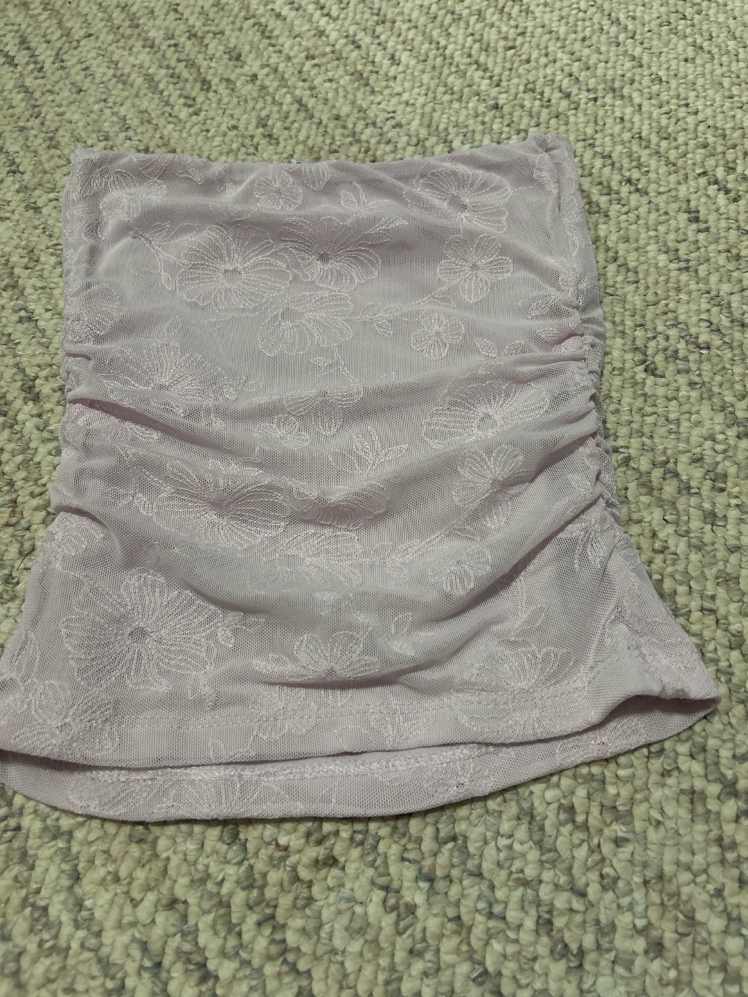 Garage Light Pink Ruched Lace Tube Top - photo 2