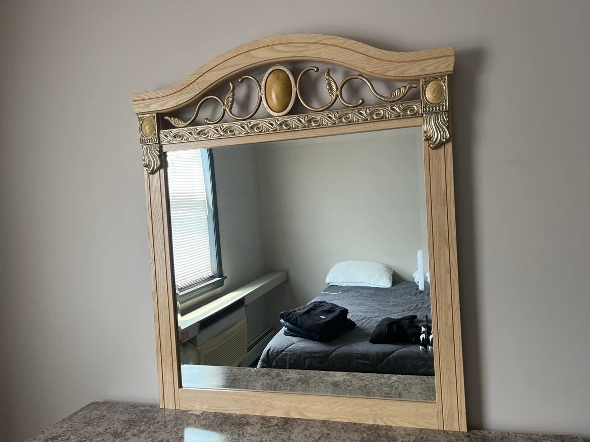Wooden Dresser with Mirror - photo 2