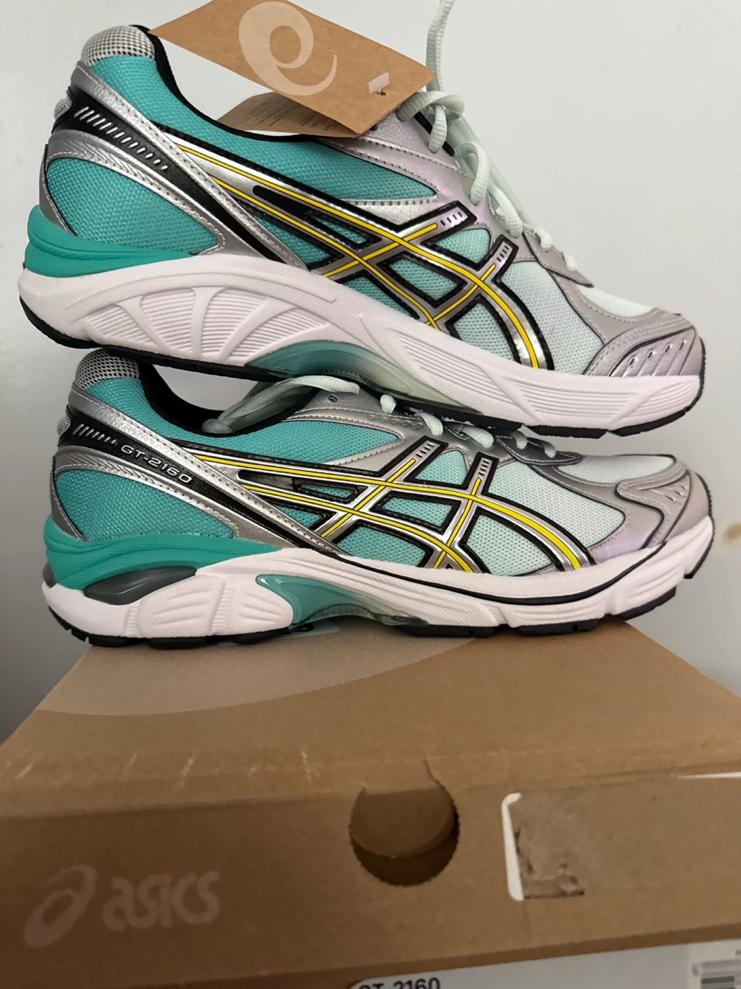 ASICS GT-2160 Pale Mint/Golden Yellow  Running Shoes Size 10.5 - photo 3