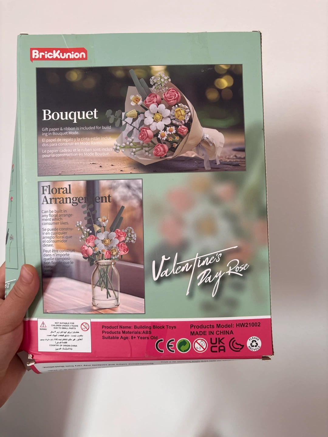 BrickUnion Valentine's Day Rose Building Block Toy Set