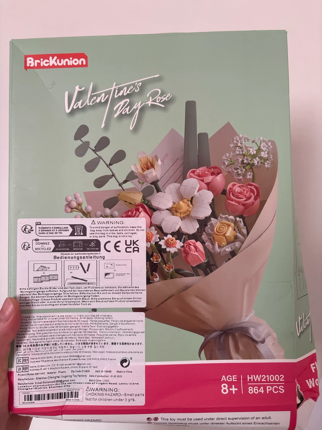 BrickUnion Valentine's Day Rose Building Block Toy Set - photo 2