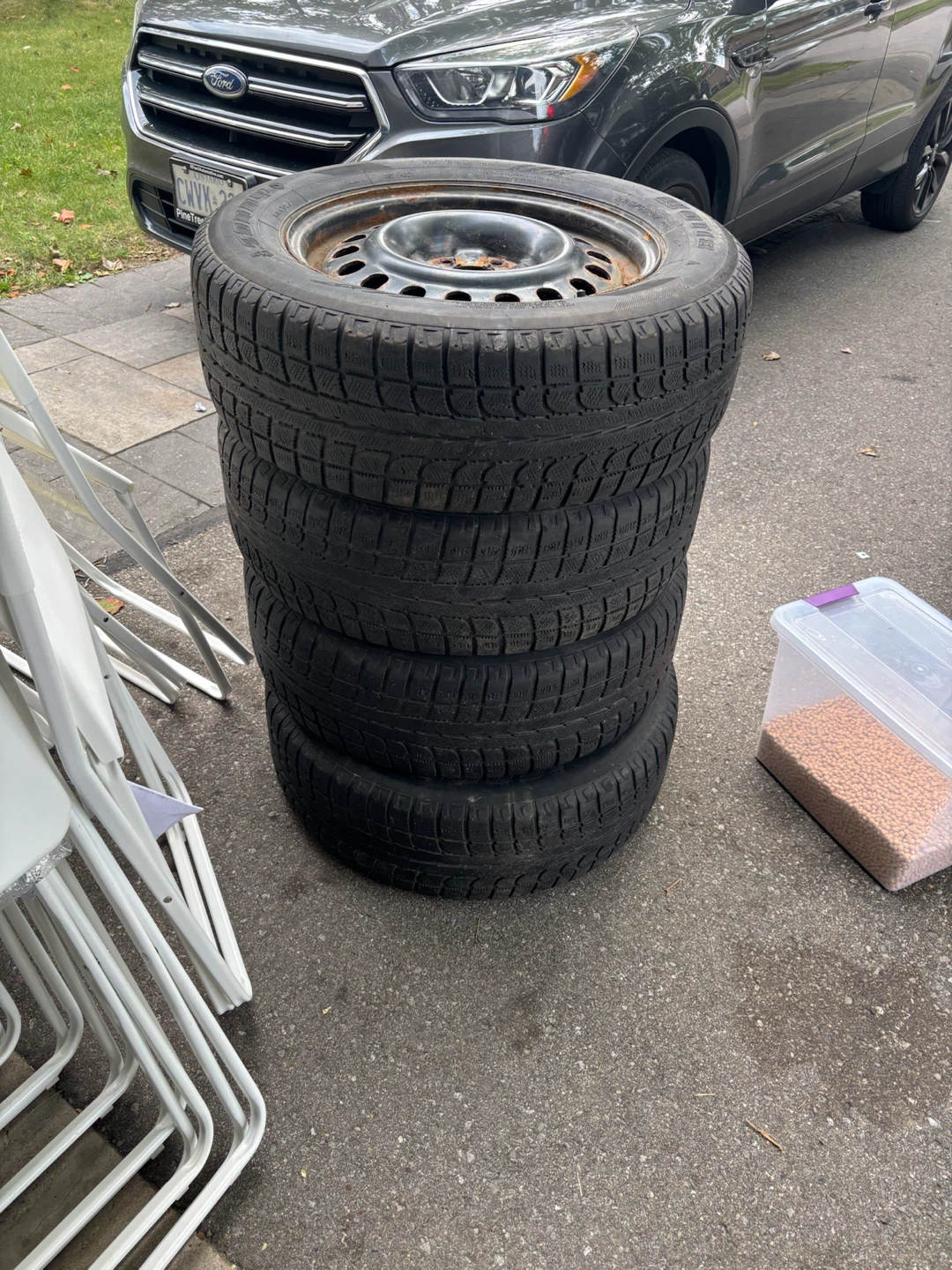 Set of 4 Winter Tires on Rims 225/65/17 - photo 3